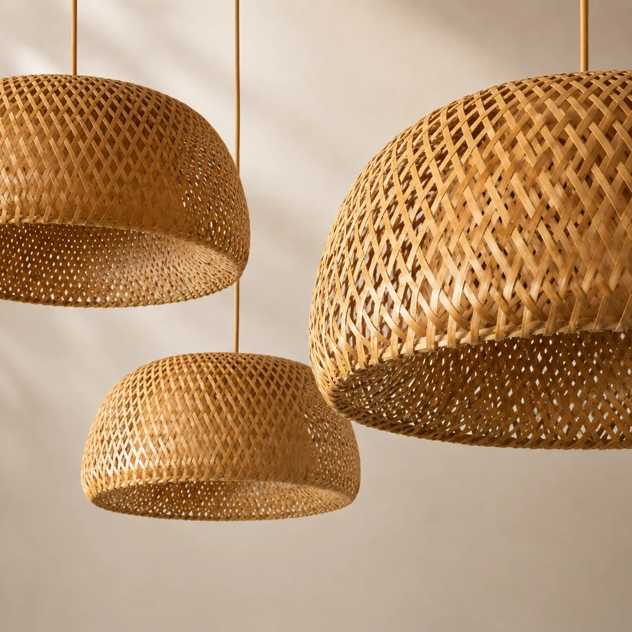Kit 3 Luminárias Pendente de Bambu Encantos