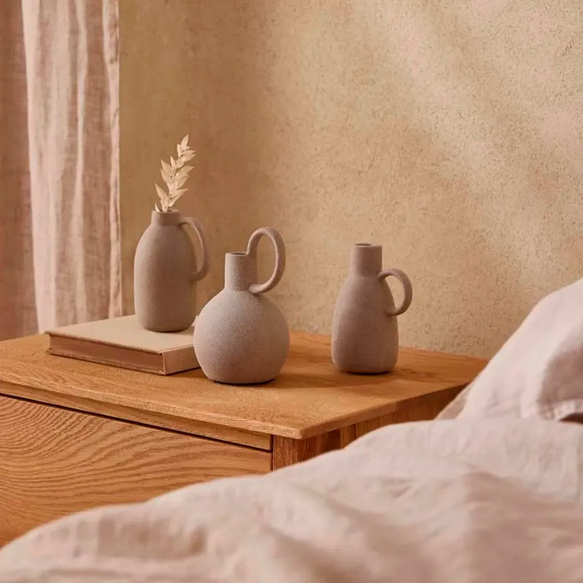 Conjunto de Vasos Decorativos Cerâmica Terris - 3 peças