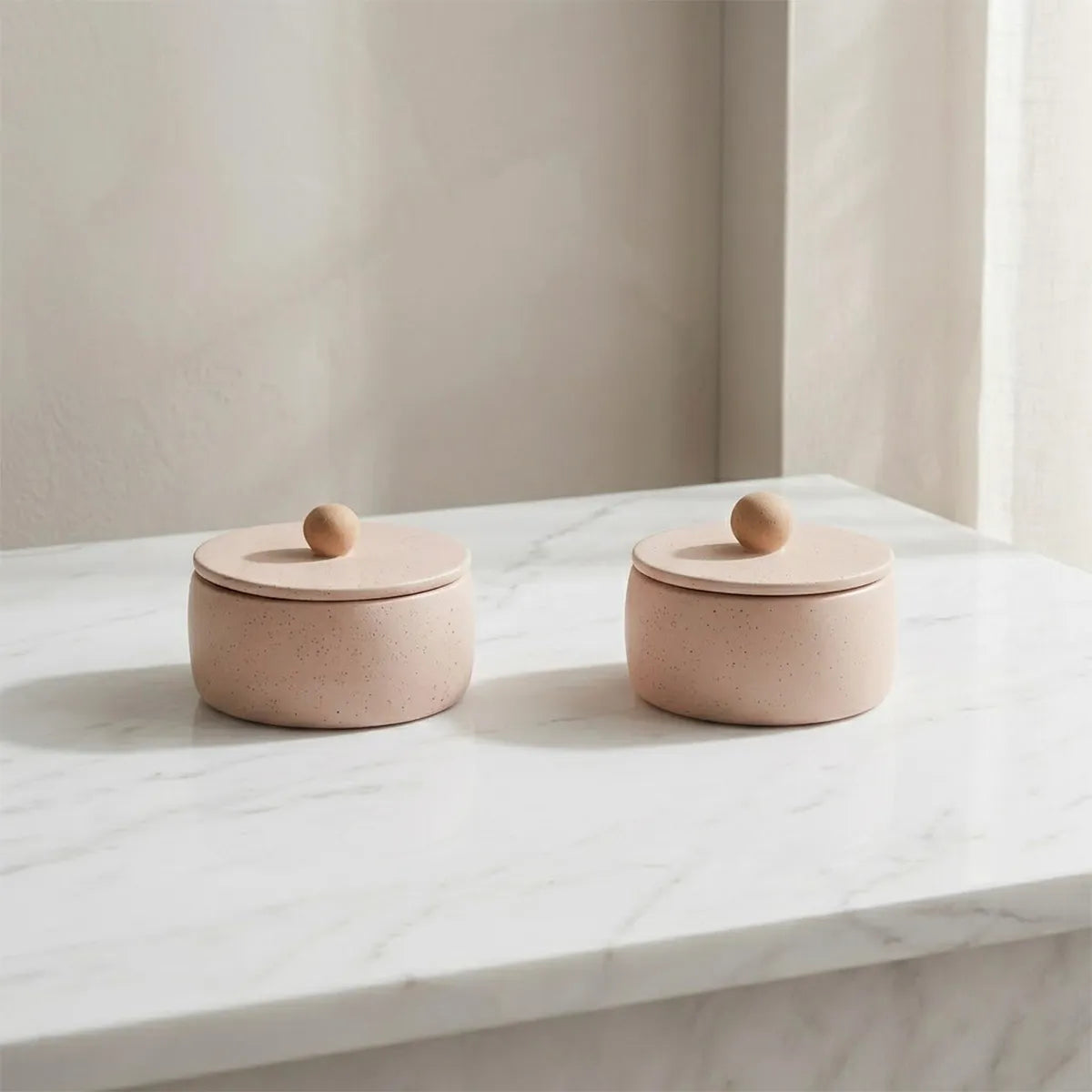 Kit 3 Potes Decorativos em Cerâmica Auréa