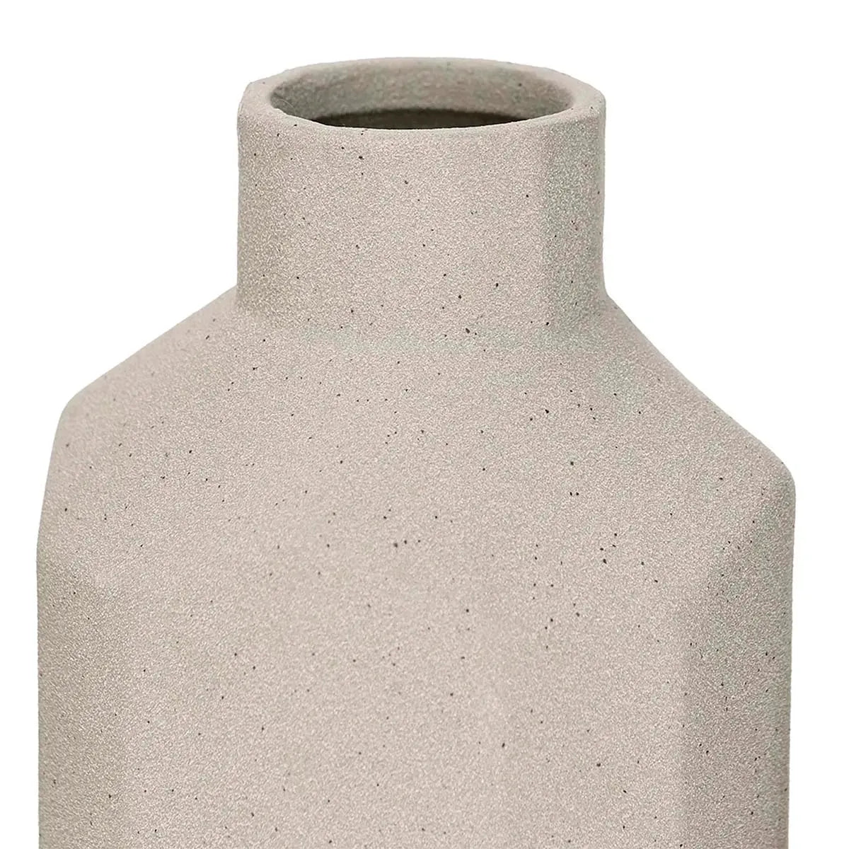Conjunto de Vasos Decorativos Cerâmica Geométrico Prisma