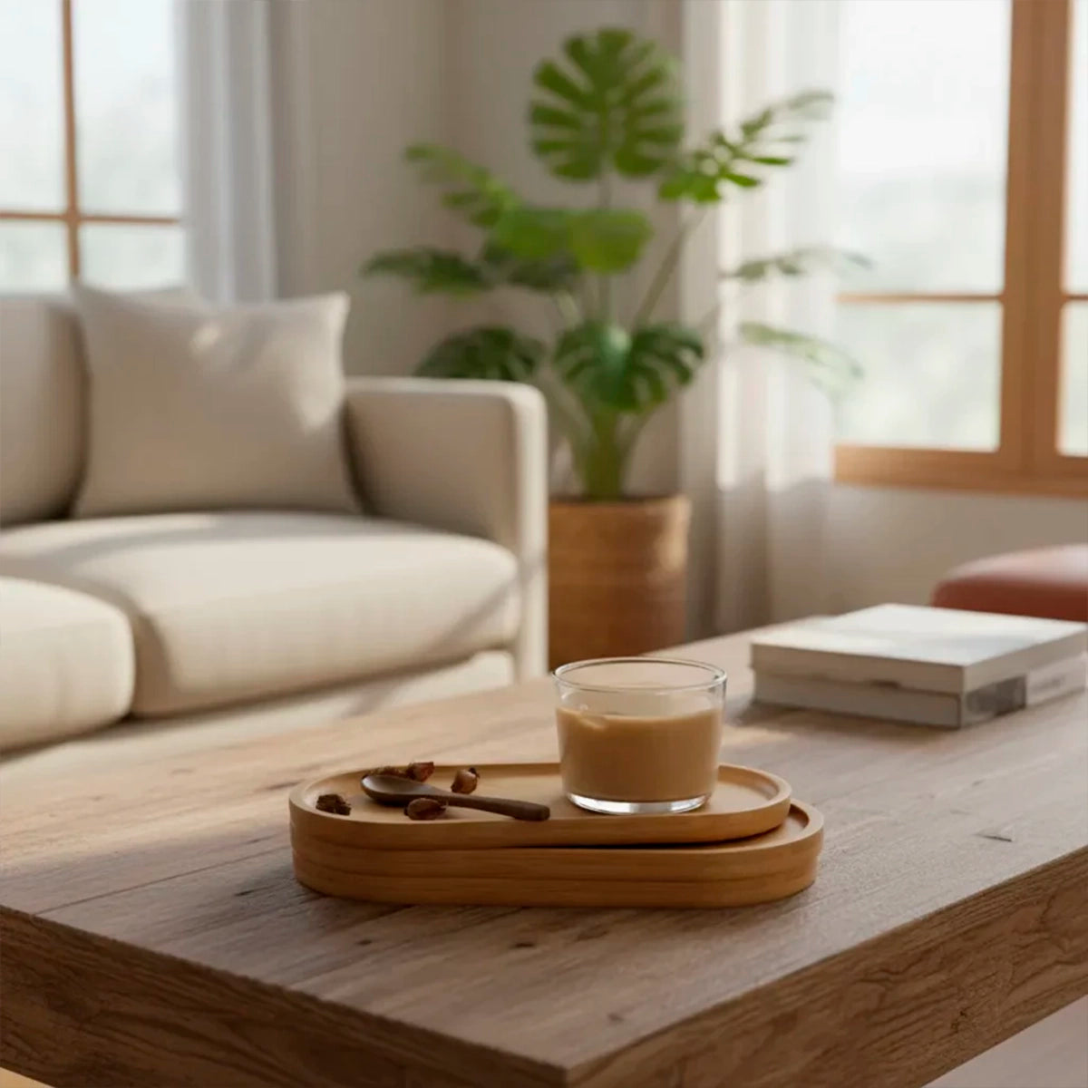 Kit Bandejas de Bambu Oval Essenza Natural