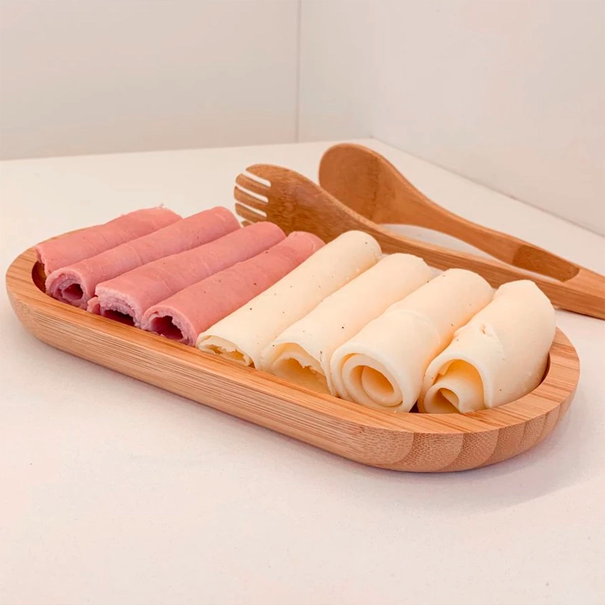 Kit Bandejas de Bambu Oval Essenza Natural