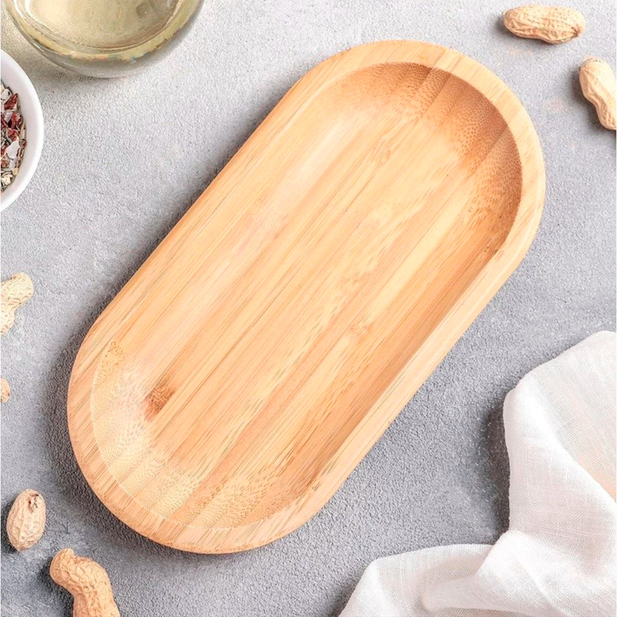 Kit Bandejas de Bambu Oval Essenza Natural