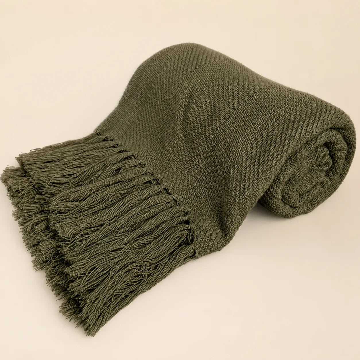 Kit Manta para Sofá e Capa de Almofada Verde Elos