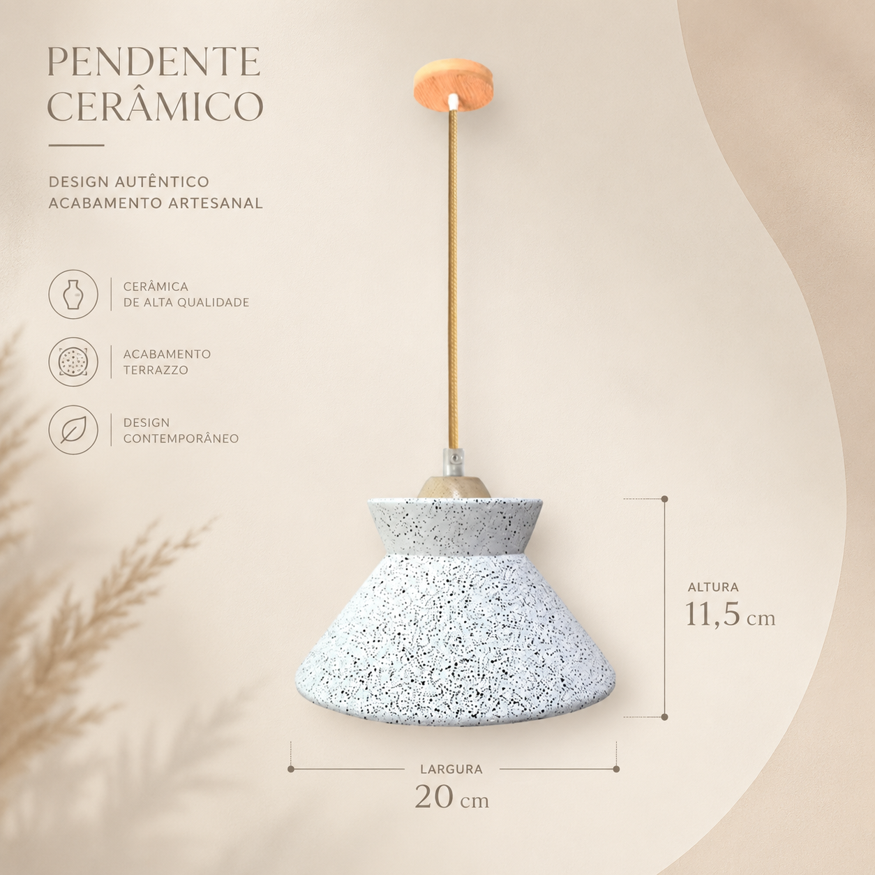 Luminária Pendente Granito Nord