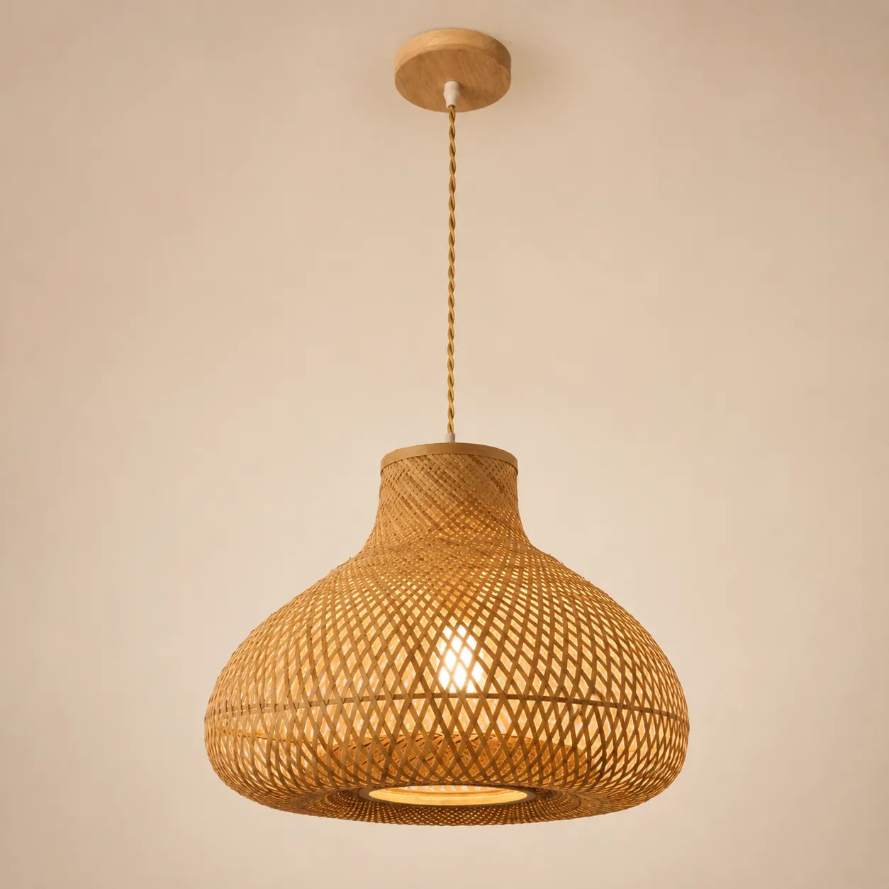 Luminária Pendente de Bambu Oani