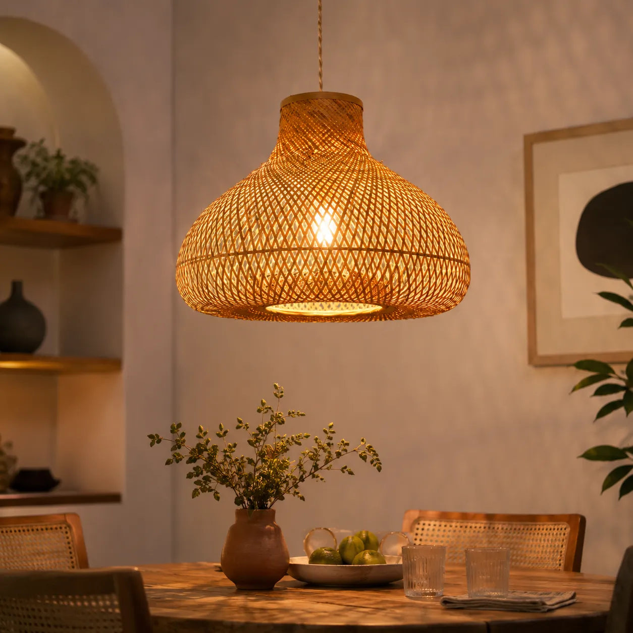 Luminária Pendente de Bambu Oani