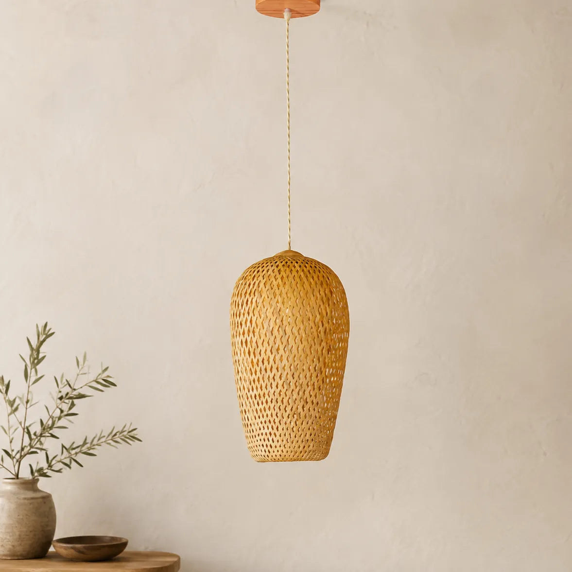 Luminária Pendente de Bambu Sumba