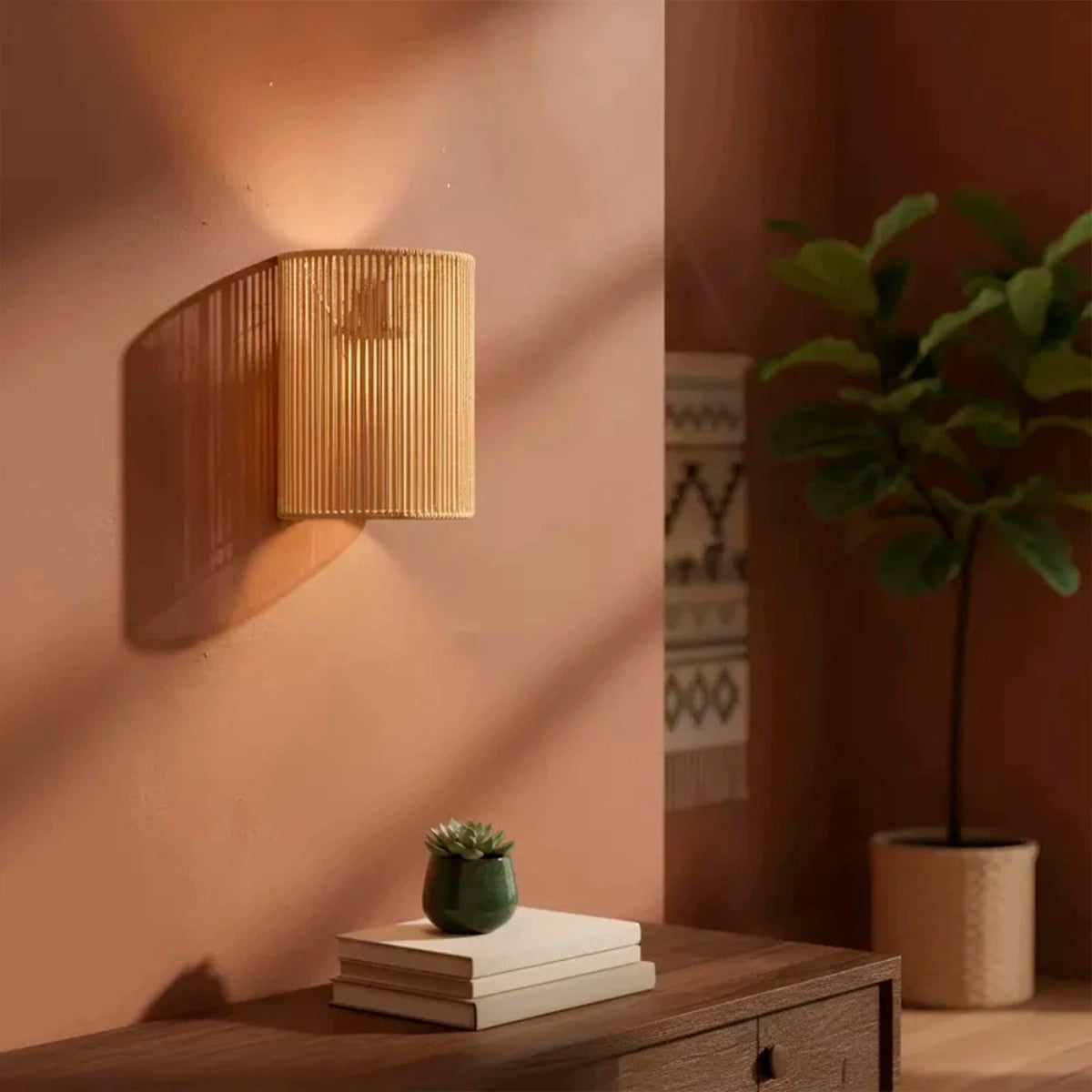 Luminária Arandela de Palha Brisa