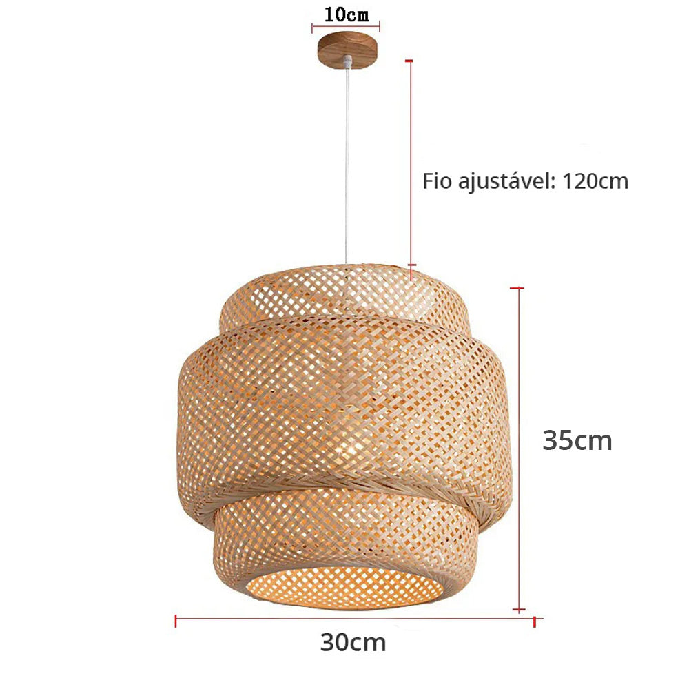 Luminária Pendente Bambu Nature Nest