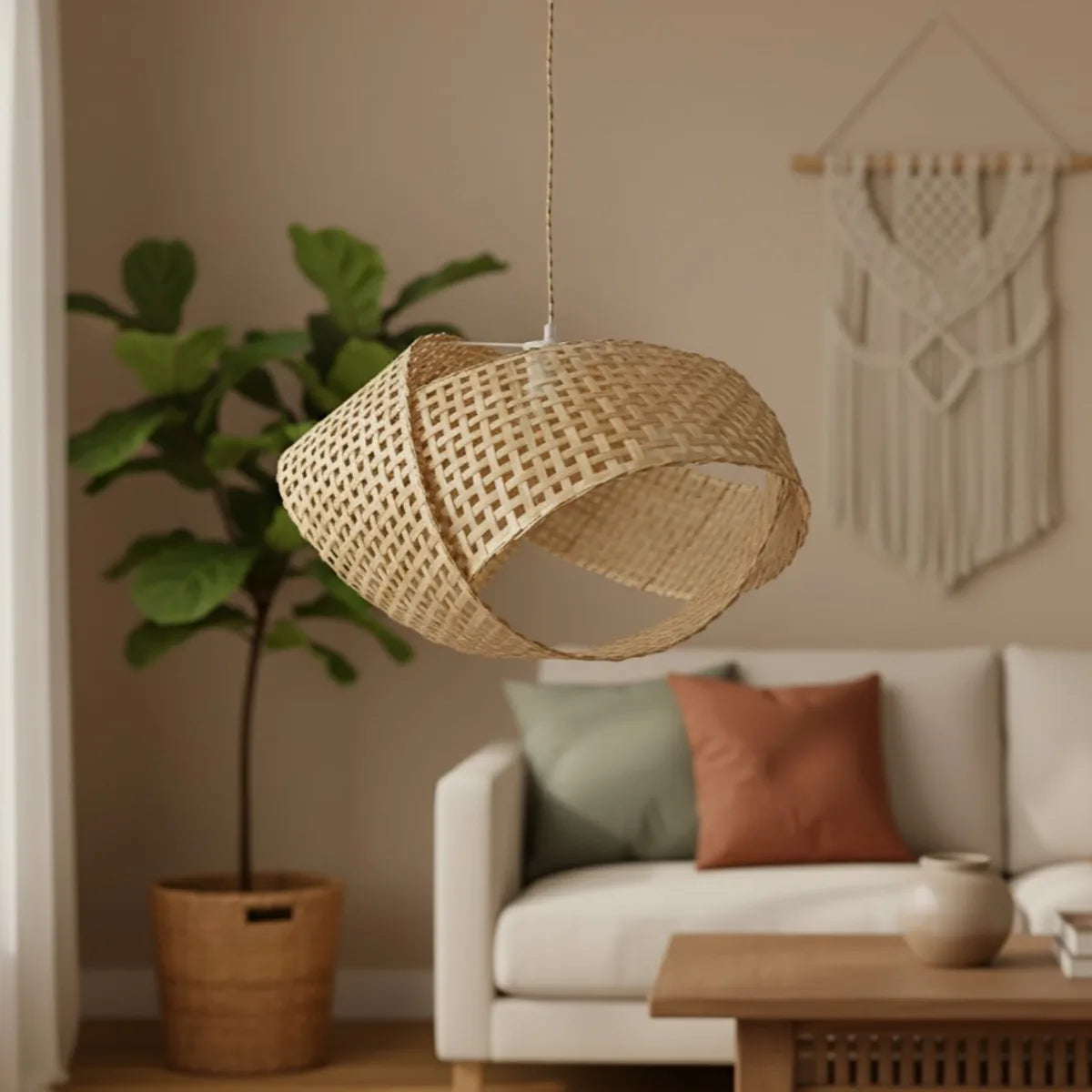 Luminária Pendente de Bambu Kairós