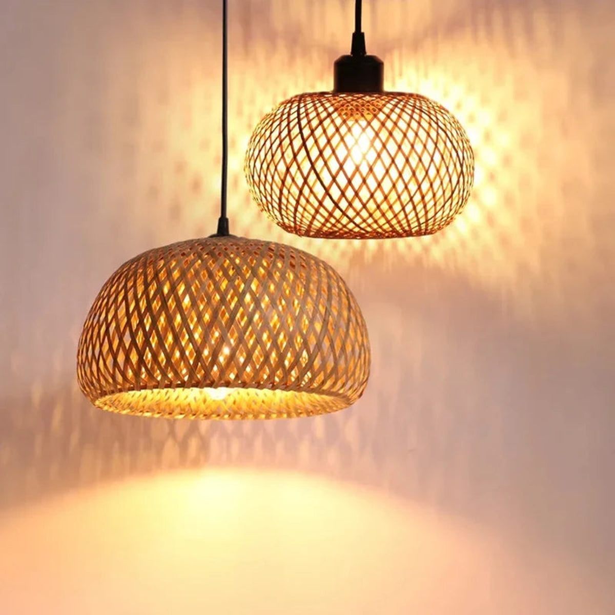 Luminária Pendente de Bambu Luma