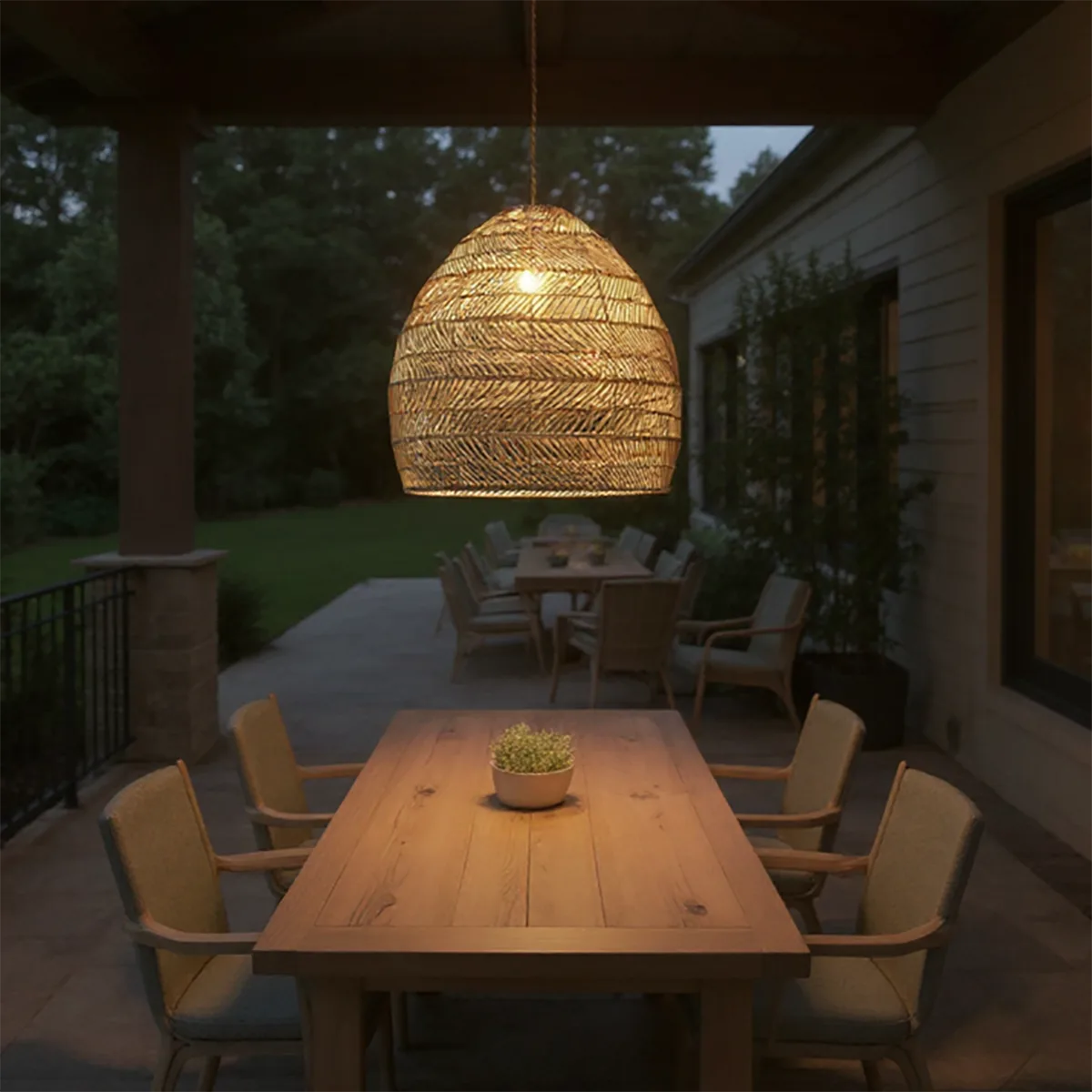 Luminária Pendente de Bambu Zaya