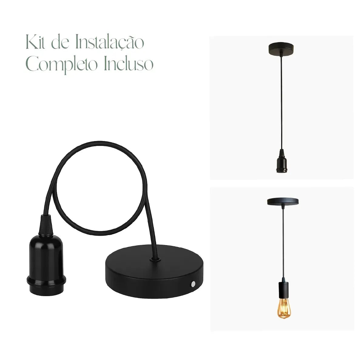 Kit 3 Luminárias Pendentes de Palha Aruana
