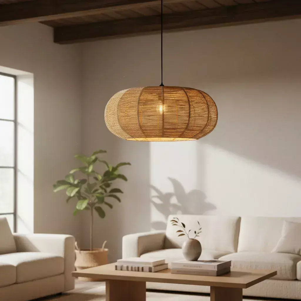 Luminária Pendente de Palha Aruana