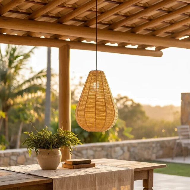 Luminária Pendente de Palha Huaca