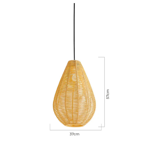 Kit 3 Luminária Pendente de Palha Ayla