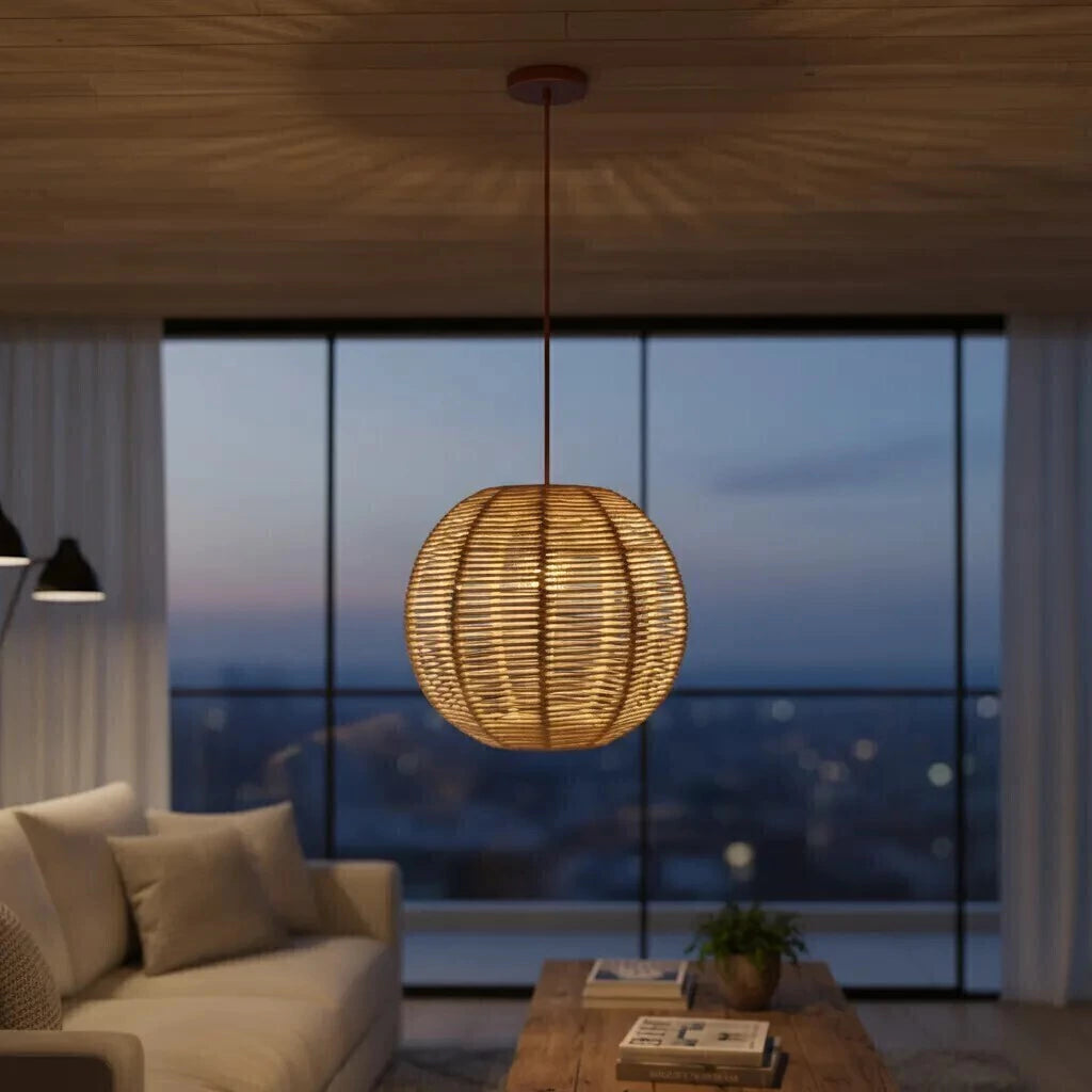 Luminária Pendente de Palha Nawi