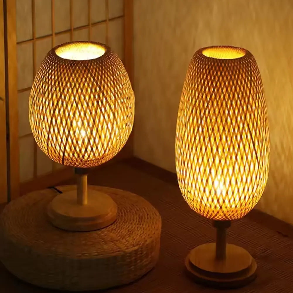 Luminária de Mesa Bambu