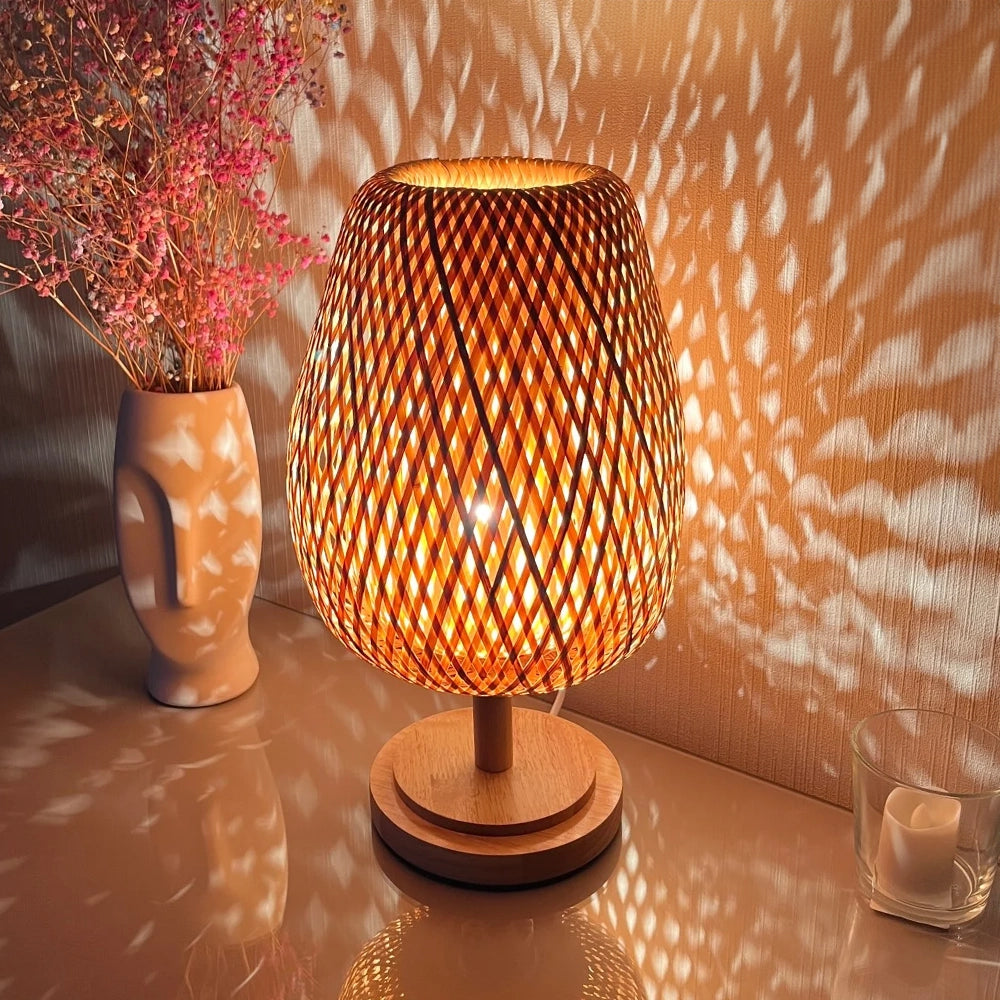 Luminária de Mesa Bambu