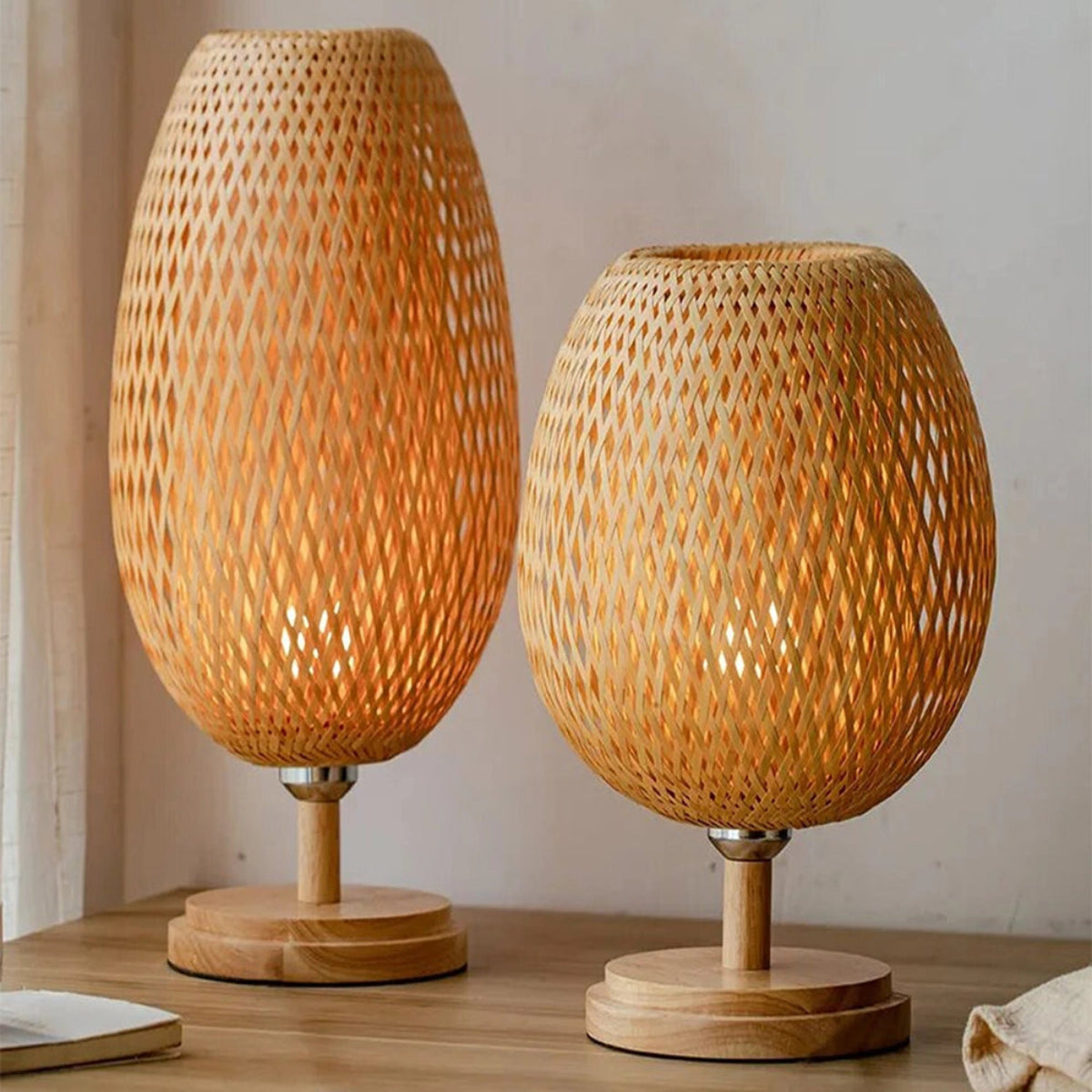 Luminária de Mesa Bambu