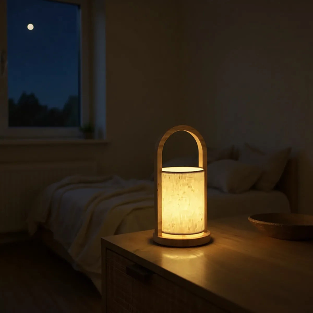 Luminária de Mesa de Bambu Lysa
