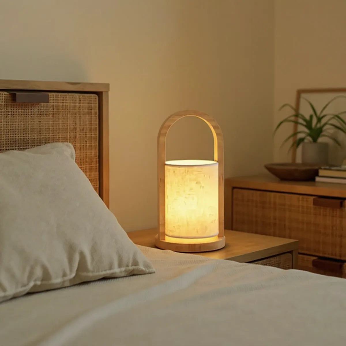 Luminária de Mesa de Bambu Lysa