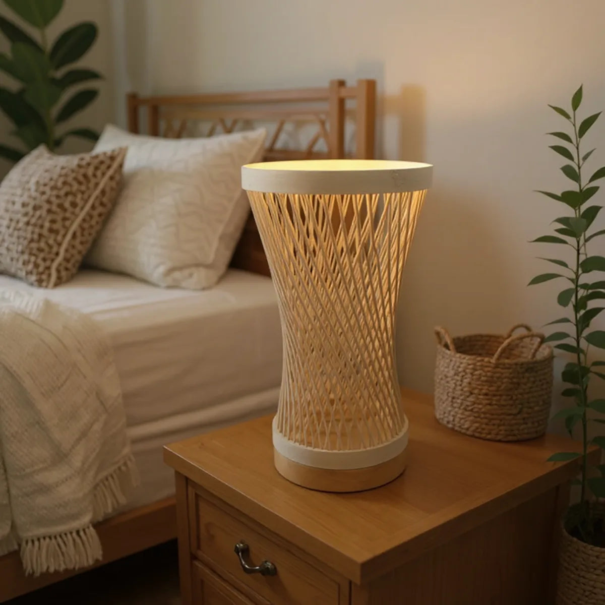Luminária de Mesa de Bambu Suna