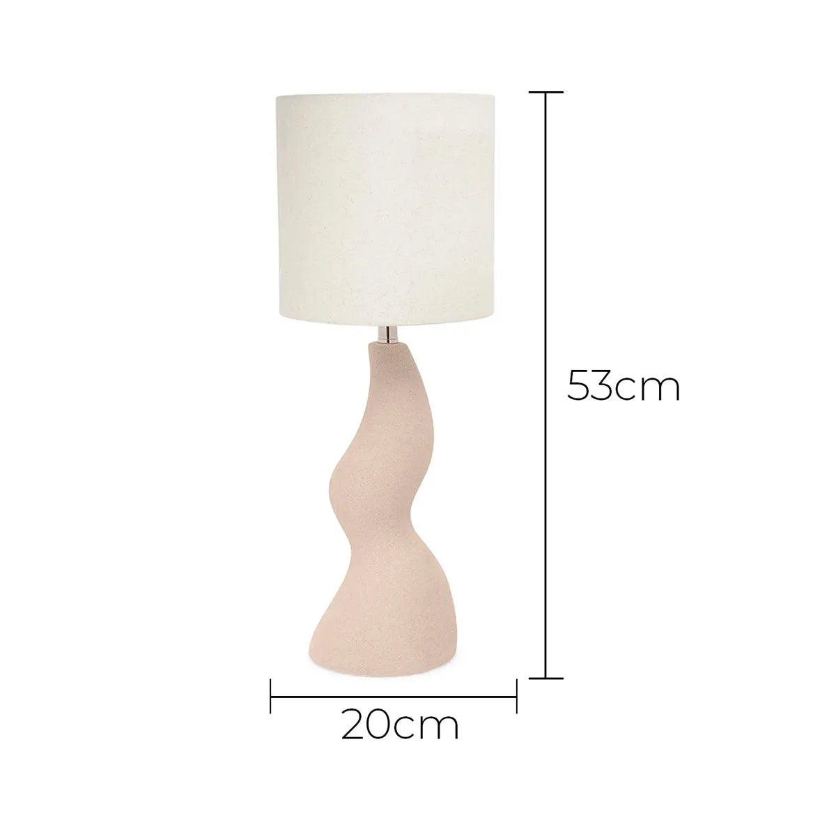 Luminária de Mesa em Cerâmica Bege Eros