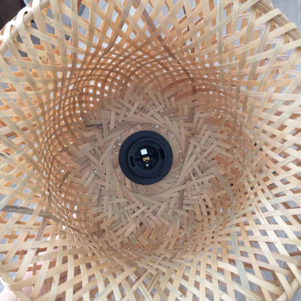 Luminária de Teto de Bambu Rattan Solis