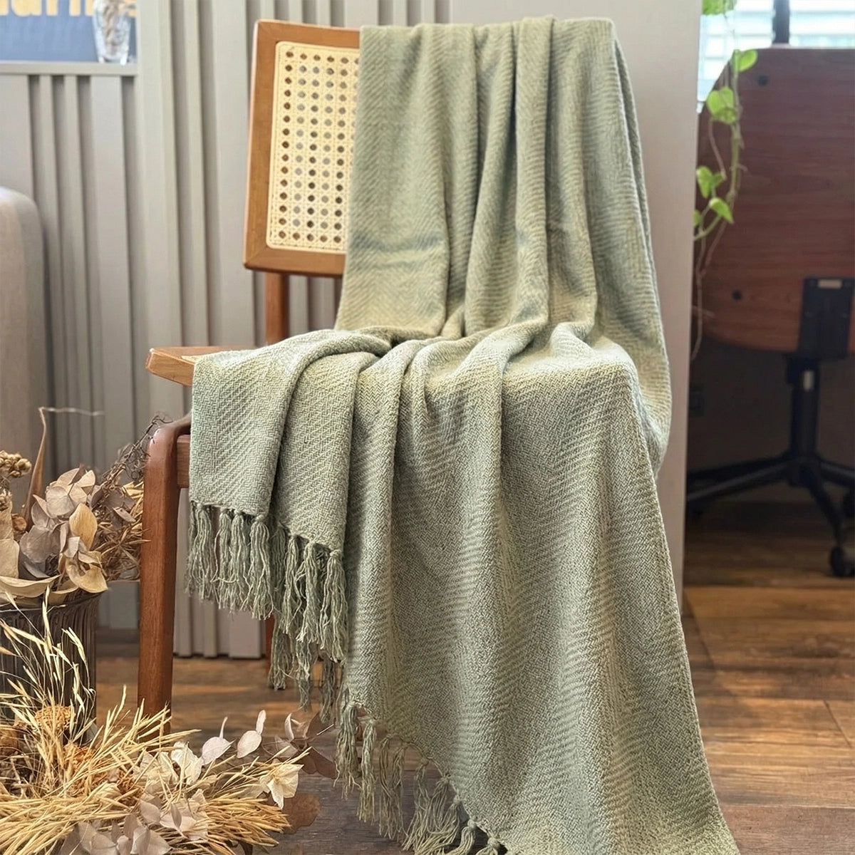 Manta para Sofá Artesanal Algodão Duna Grande