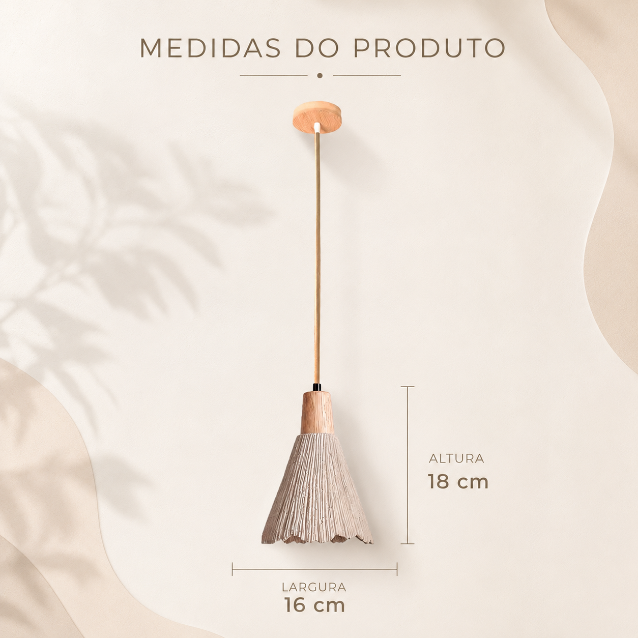 Luminária Pendente de Concreto Nivé