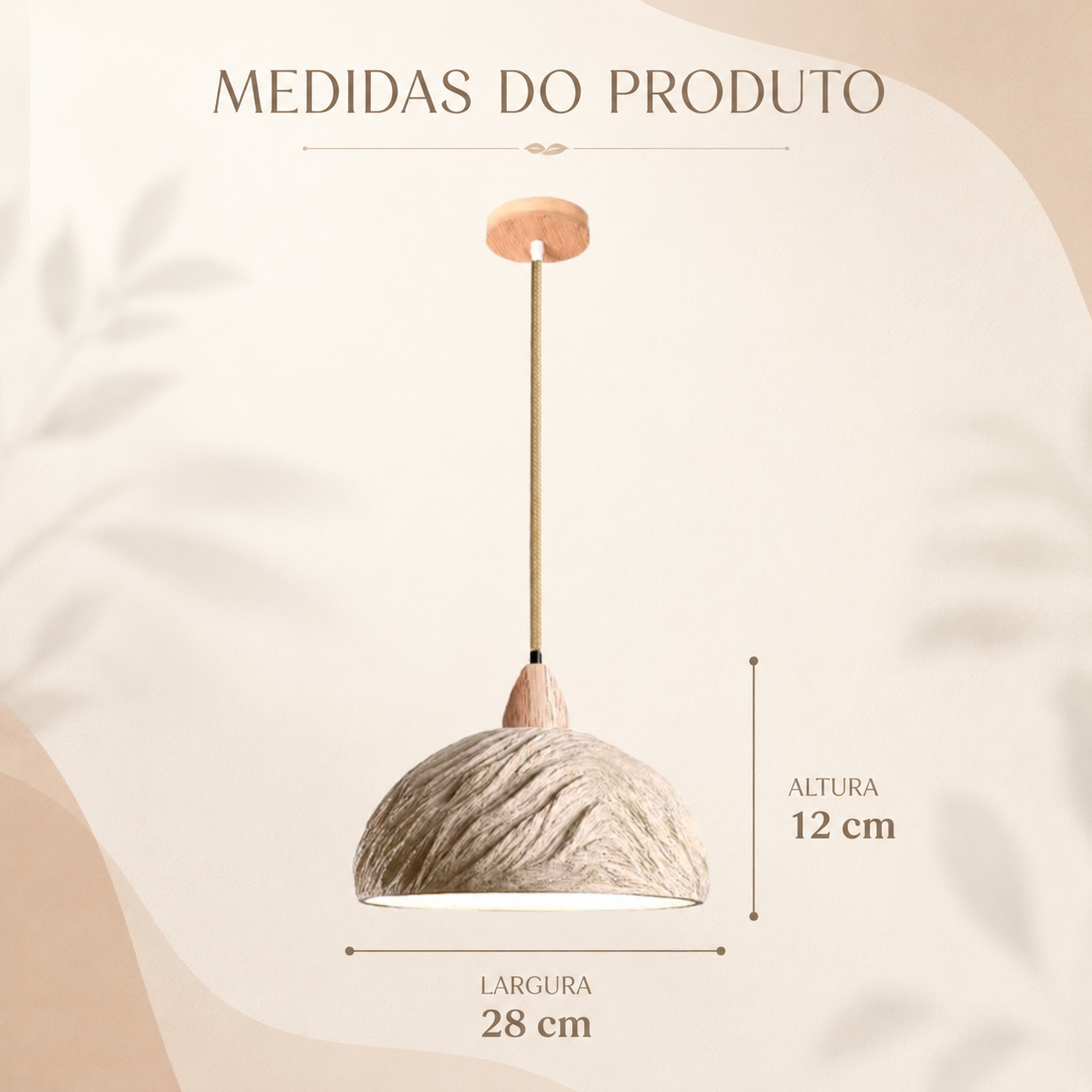 Luminária Pendente de Concreto Kavo