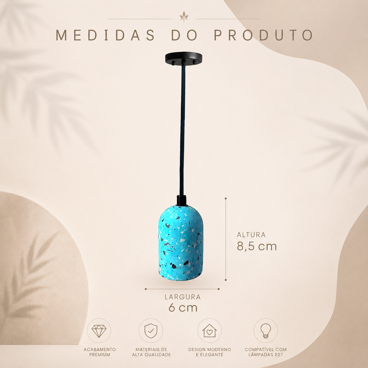 Luminária Pendente Granilite Terraz