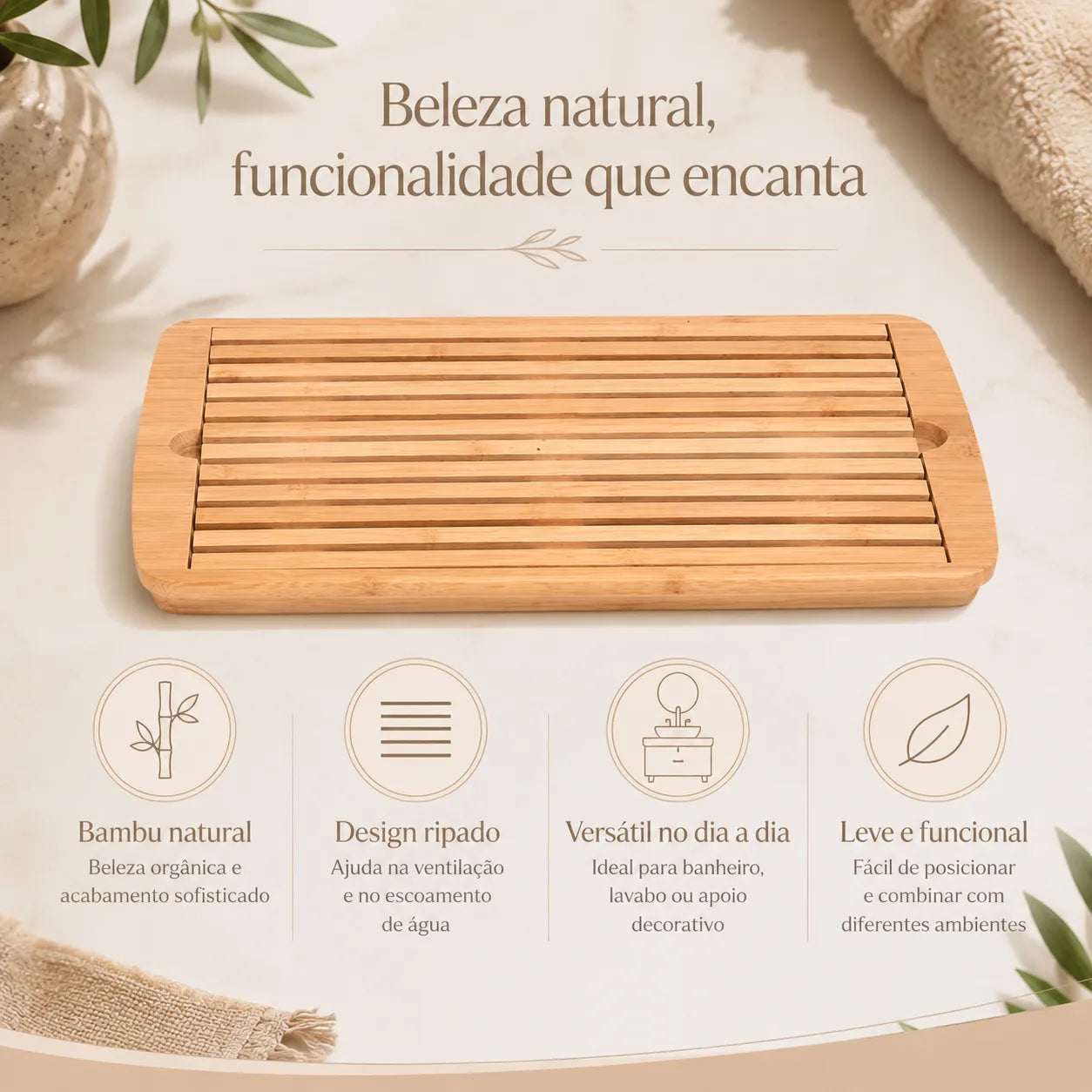 Migalheira de Pão Bambu Essenza Natural