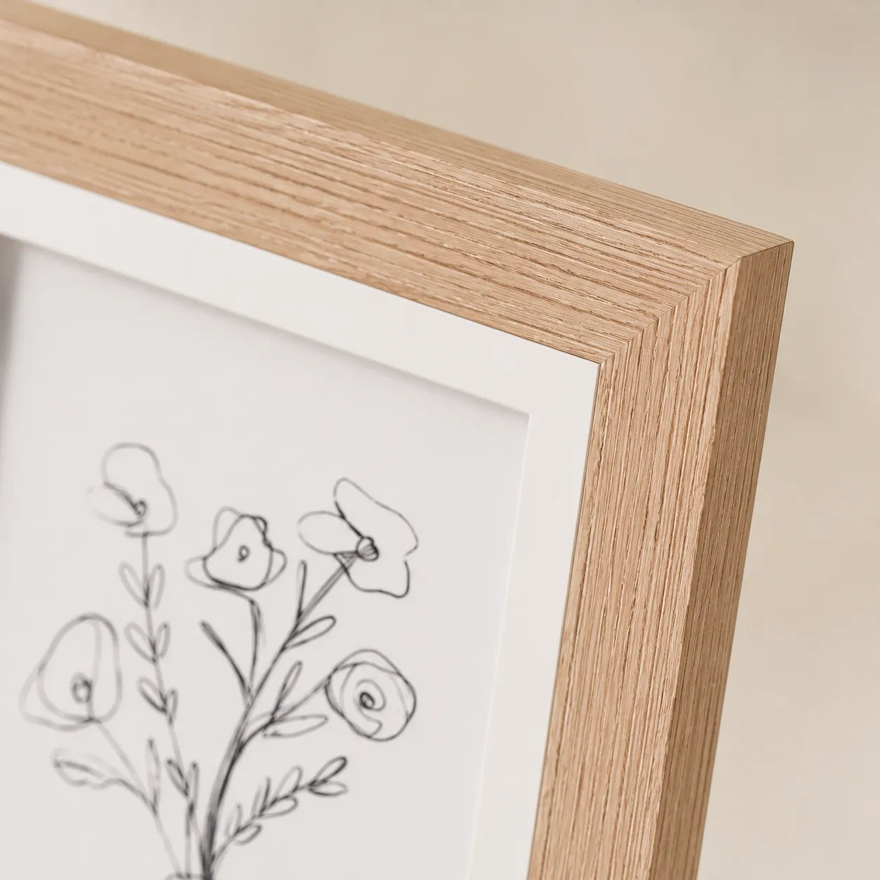 Porta-Retrato Decorativo com Moldura Natural e Vidro
