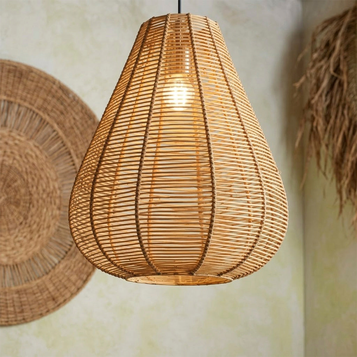 Luminária Pendente de Palha Huaca