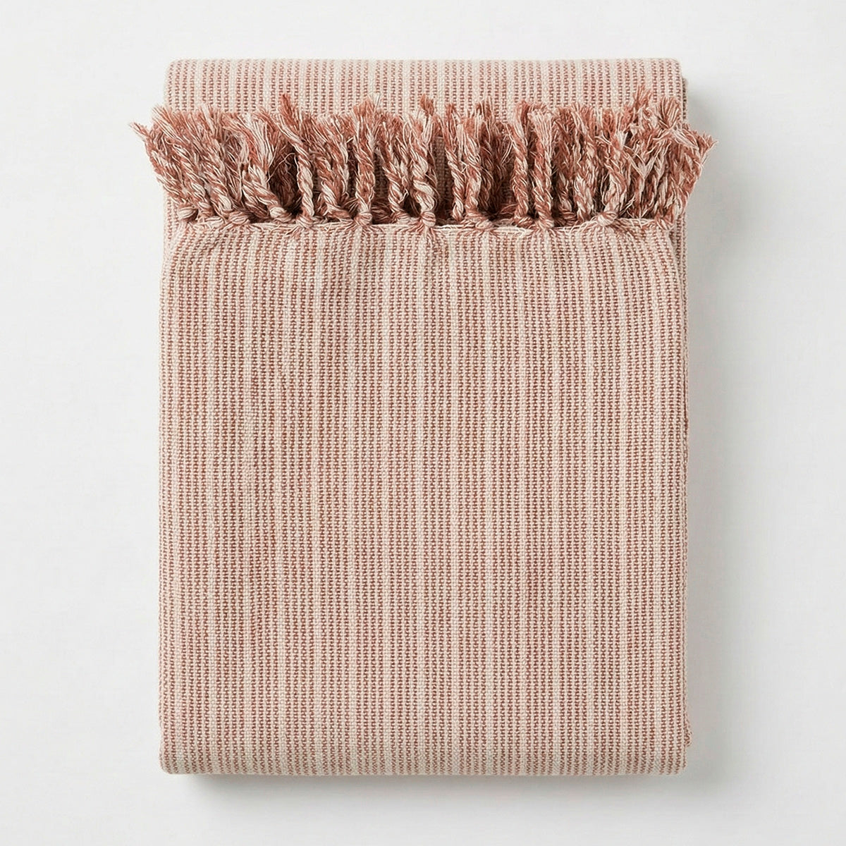 Manta para Sofá Artesanal Algodão com franjas Naturé