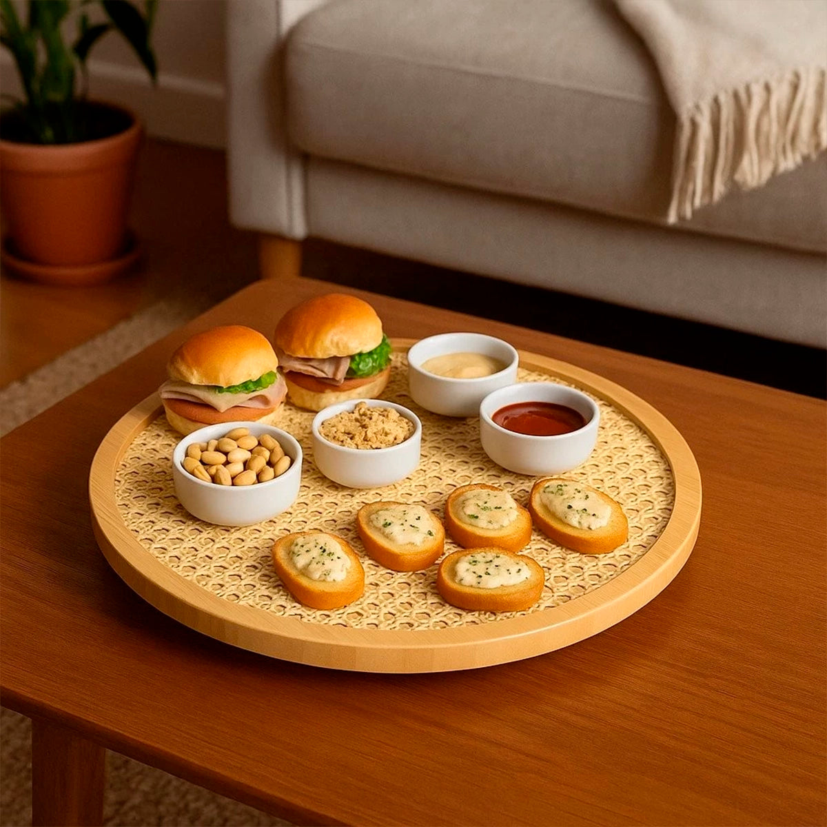 Tábua de Bambu com Base Giratória Essenza Natural