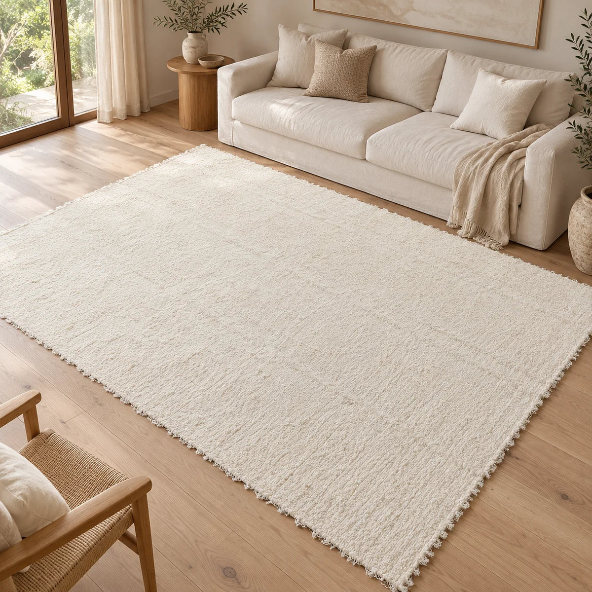 Tapete Felpudo Dupla Face Off White Toque Macio