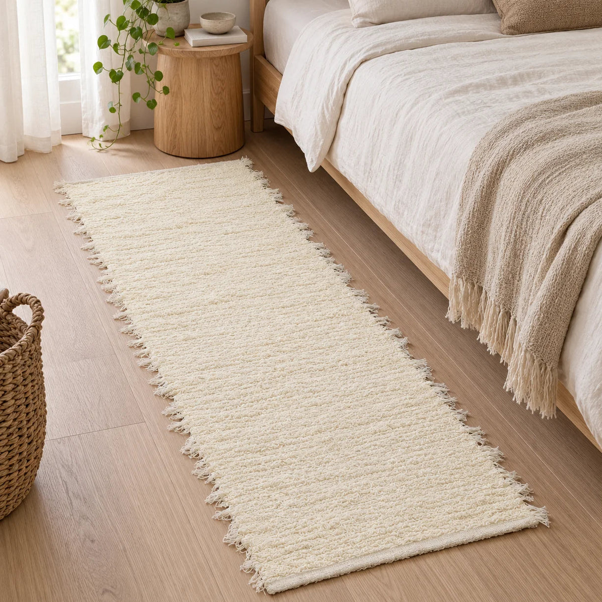 Tapete Felpudo Dupla Face Off White Toque Macio