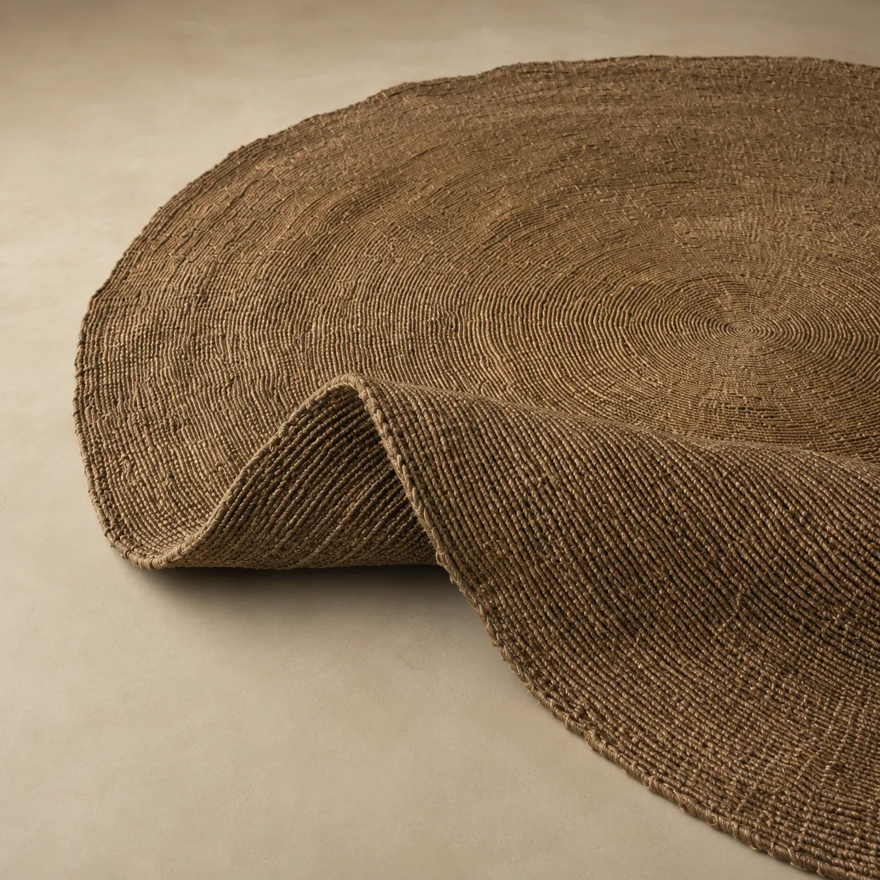 Tapete Redondo de Sisal Natural Trançado Solara