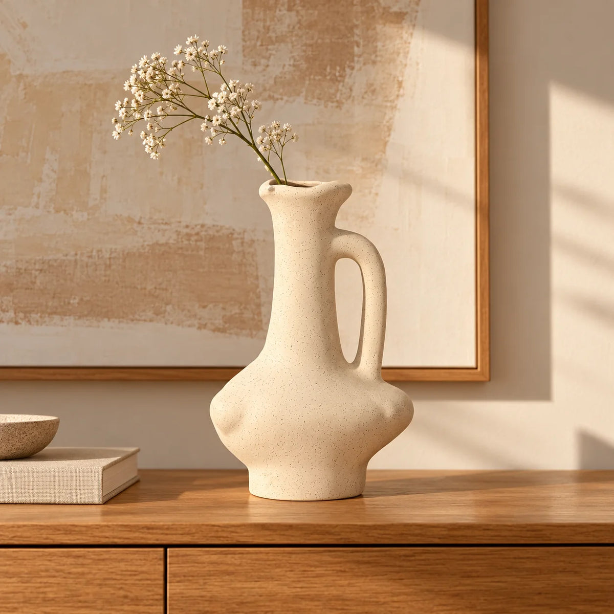 Vaso Decorativo de Cerâmica Orgânico Roma