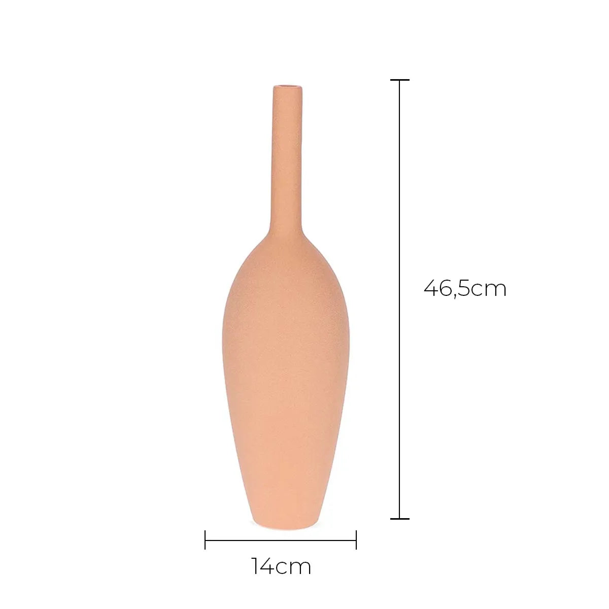 Vaso de Cerâmica Bege texturizado Linea