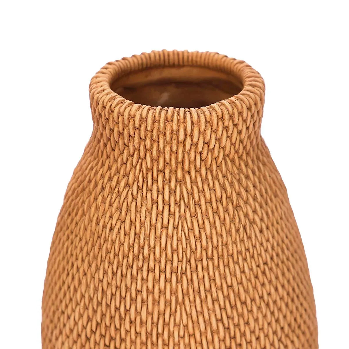 Vaso Decorativo Texturizado em Fibra Natural Bali