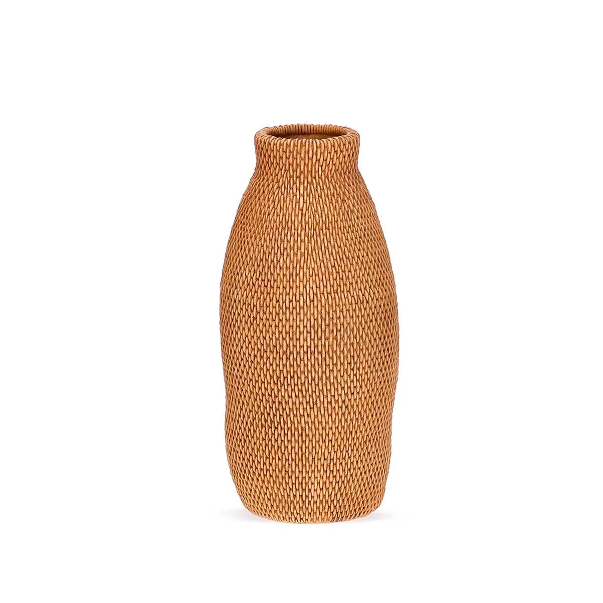 Vaso Decorativo Texturizado em Fibra Natural Bali