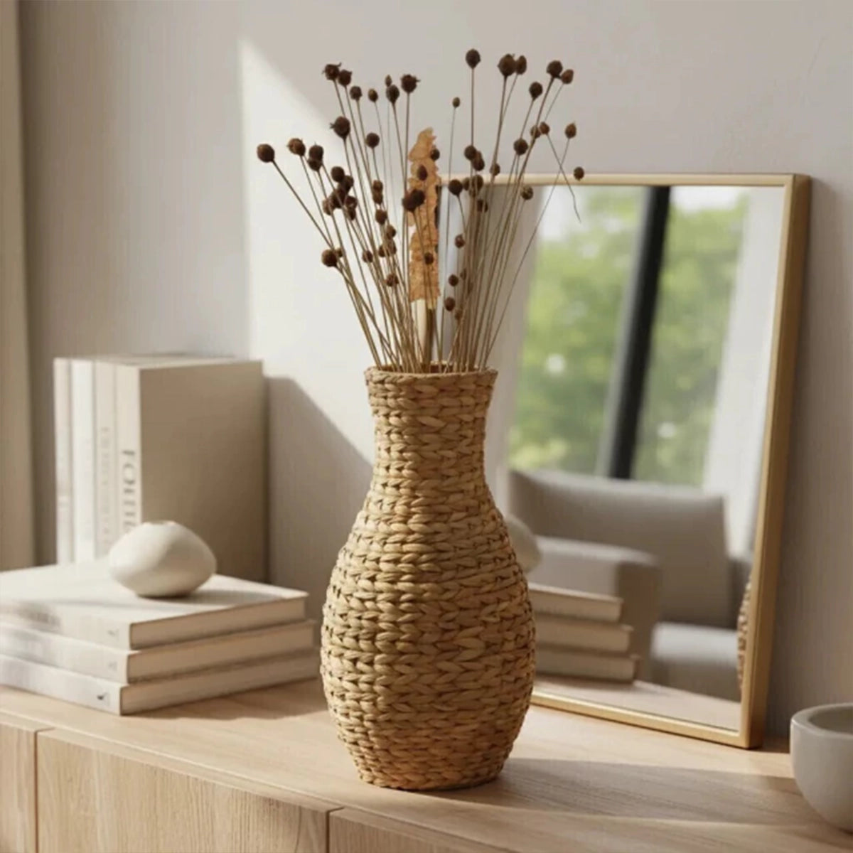 Vaso Decorativo de Fibra Natural Aurora