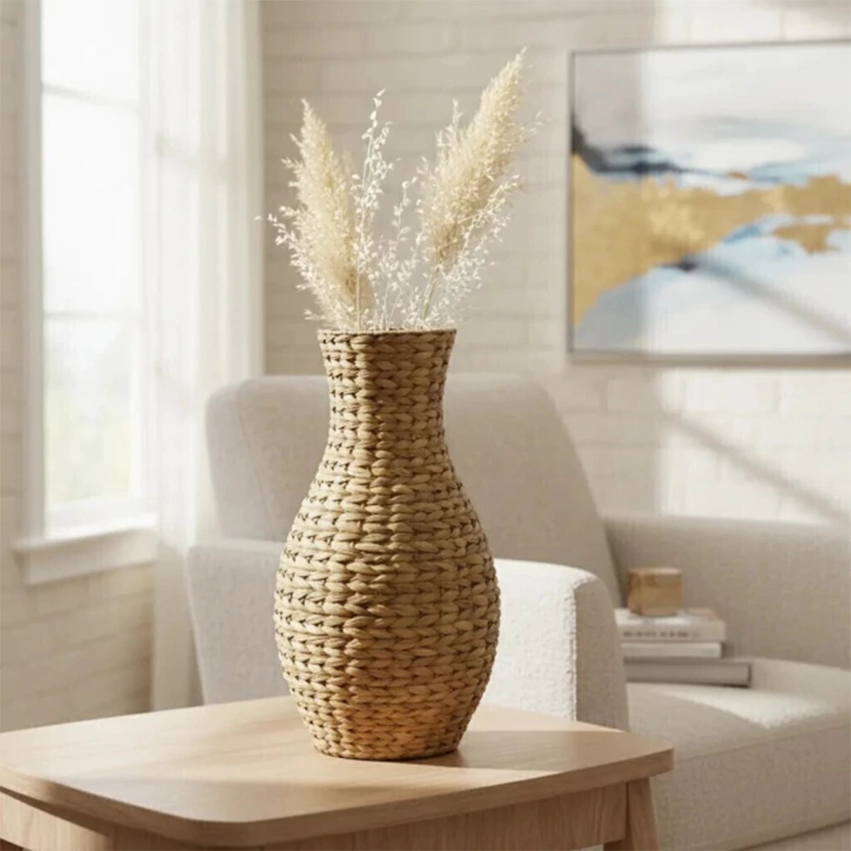 Vaso Decorativo de Fibra Natural Aurora