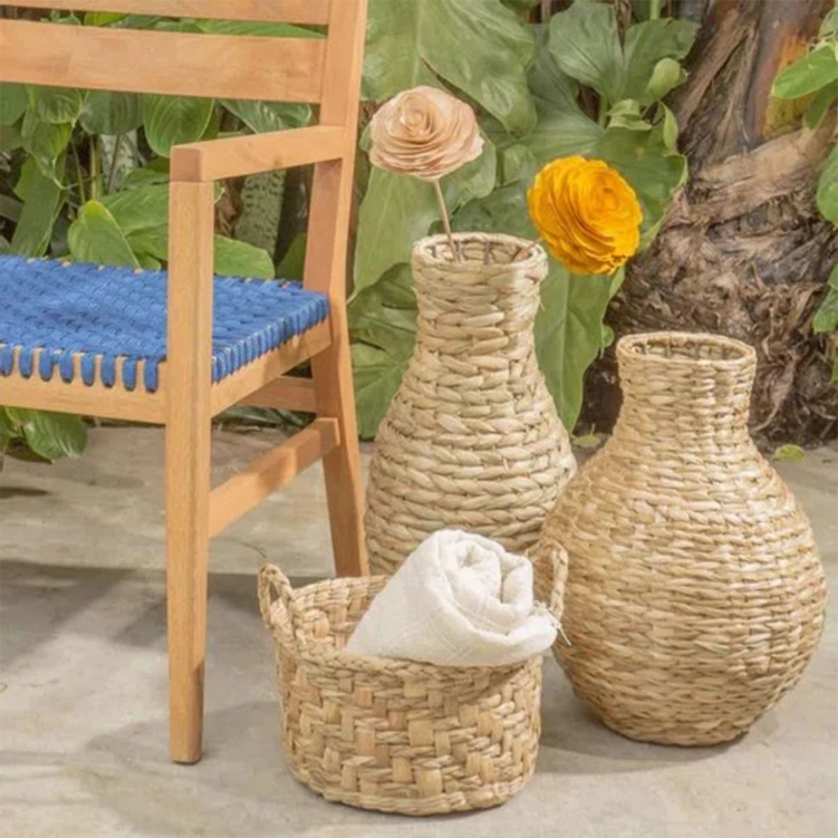 Vaso Decorativo de Fibra Natural Aurora