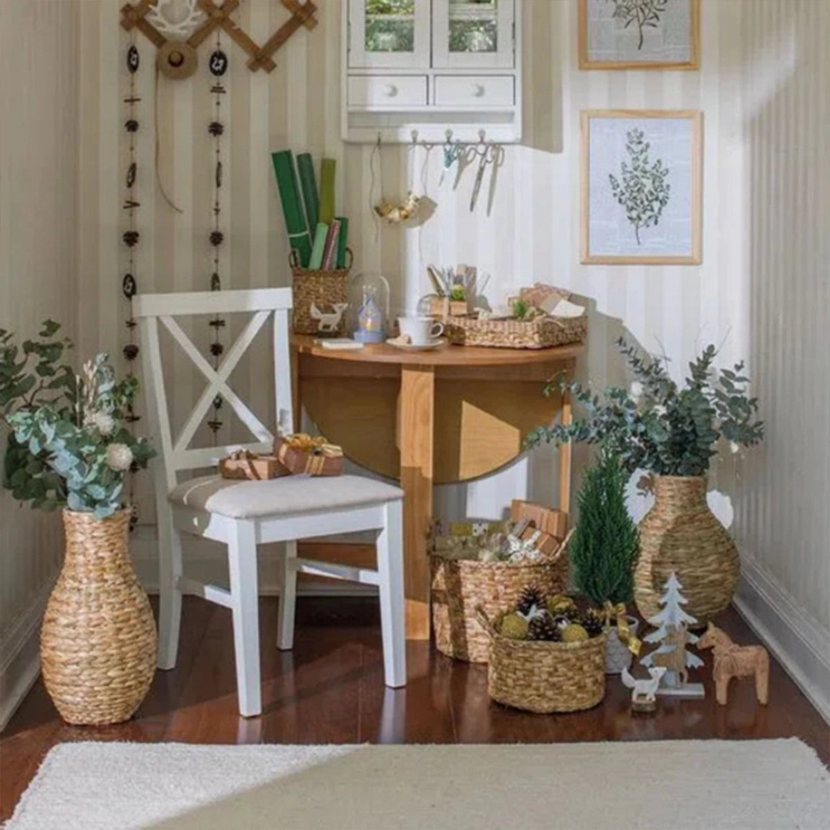 Vaso Decorativo de Fibra Natural Aurora